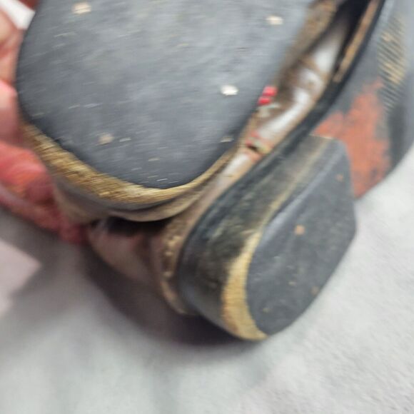 Tony Lamas Kids Durango Red & Brown Leather Cowboy Boots Size 12 - Picture 7 of 12